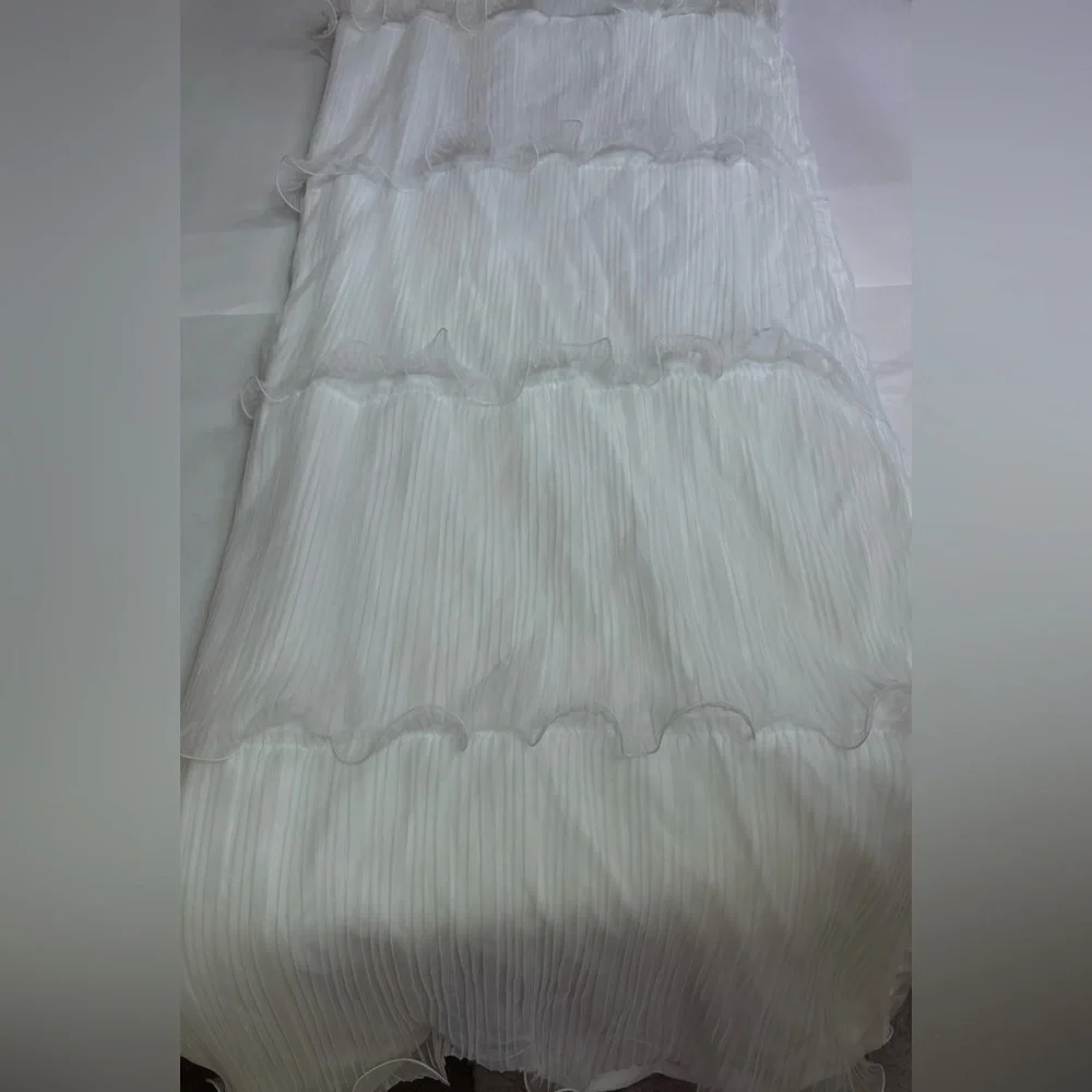 LUSH DECOR 3 Elegant White Tiered Curtain Panels 54”x84”